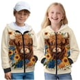 thumbnail image 3 of Pzuqiu Highland Cow Toddler Boy Sweatshirts 14-16 Lightness Zip-Up Hoodie Sweatshirt Warm Soft Long Sleeve Jacket Outfits with Pockets Casual Fall Outfits for Boys, 3 of 7