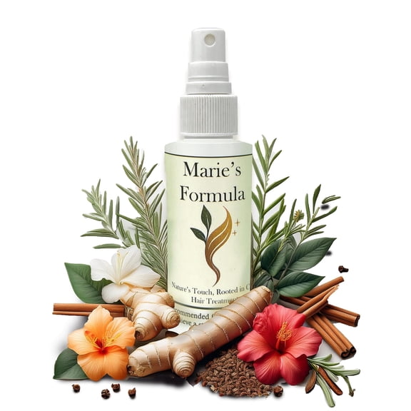Marie’s Formula Herbal Hair Growth Spray – Natural Scalp Tonic for Thinning hair, Rosemary Ginger Botanical Treatment to Support Fuller, Stronger Hair & Scalp Health