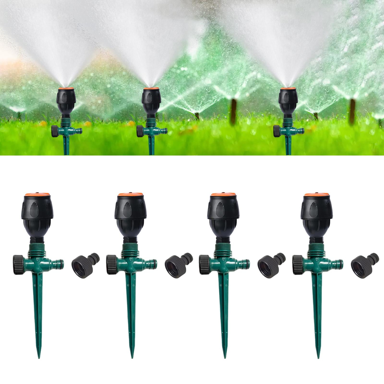 Bothyi 4x Rotating Garden Sprinklers Lawn Sprinklers Gardening Tools Versatile Supplies Green