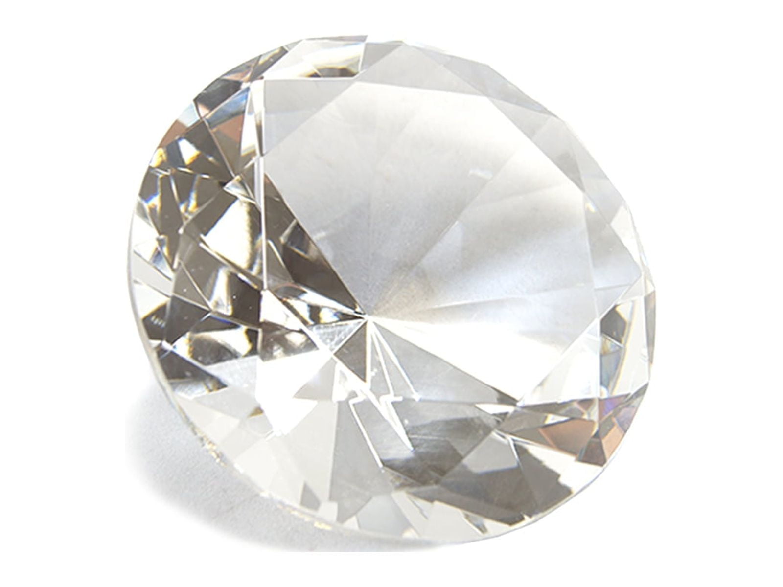 TreasureGurus Diamond Crystal Jewel, 60mm Cut Glass Paperweight
