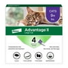 Advantage II Vet-Recommended Flea Prevention for Large Cats 9 lbs+, 4-Monthly Treatments