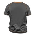 thumbnail image 4 of Men's Raglan T-shirt Retro Short Sleeve Round Neck Letter Printing Tops 2XL, 4 of 4