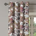 thumbnail image 3 of Ambesonne Roses Grommet Curtain, Vintage Art Blossoms Romantic, 50"x84", Cocoa Grey and Mauve Taupe, 3 of 5