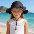 thumbnail image 2 of Youth-Bucket-Hat for Boys Girls,Kids Summer Solid-Cotton Sun-Beach-Hat Fisherman-Cap for Teens(Black,2-5 Years), 2 of 5