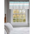 thumbnail image 3 of Blue Grey Floral Valances for Windows, Rod Pocket Kitchen Valance Curtains - Soft & Washable Small Window Treatment for Living Room,&nbsp;Bathroom, Summer Spring , 42x12 Inch, 1 Panel, 3 of 9