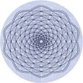 thumbnail image 1 of Ahgly Company Indoor Round Patterned Lavender Blue Area Rugs, 3' Round, 1 of 6