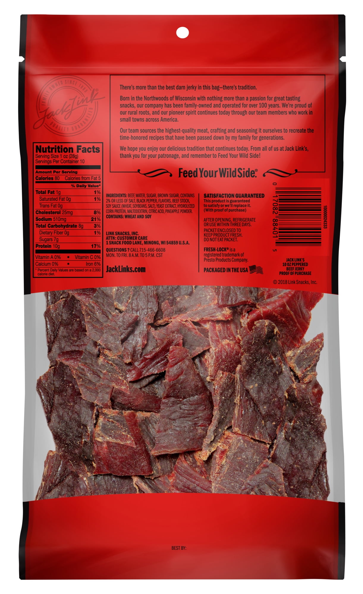 Jack Link S Beef Jerky Peppered 10oz Walmart Com Walmart Com