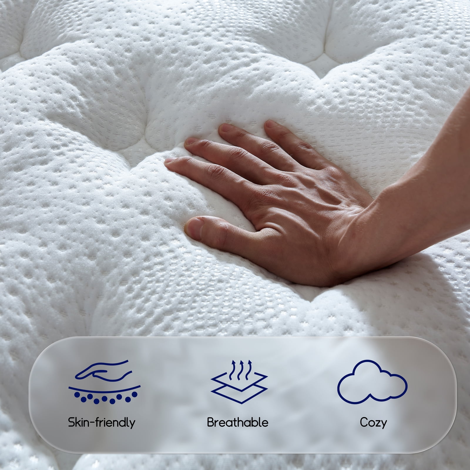 Giovanly 12 inch Full Hybrid Mattress in a Box, Cooling Gel Memory Foam & Individually Pocket Coils, Medium Firm, Motion Isolation & Zoned Support, CertiPUR-US Certified