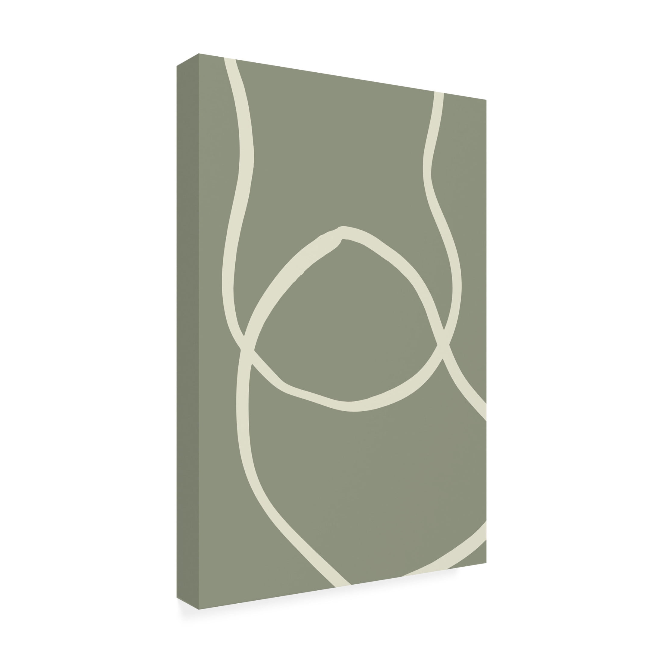 Canvas Wall Art - Pictufy Studio 'GREEN LINES 01' Wall Art for Living Room, Bedroom, or Office Décor by Trademark Fine Art - 12 x 19 Inches