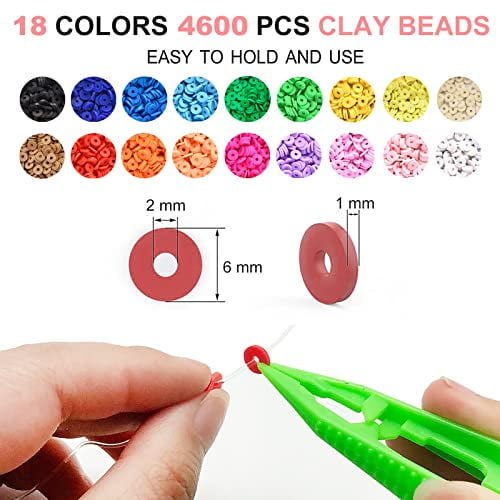 Redtwo 3400 Clay Beads Friendship Bracelet Making Kit for Beginner, Preppy  Polymer Heishi Beads Jewelry Making Kit with Charms, Gifts for Teen Girls