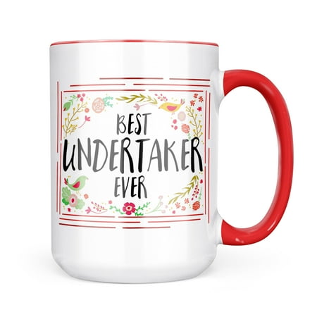 

Neonblond Happy Floral Border Undertaker Mug gift for Coffee Tea lovers