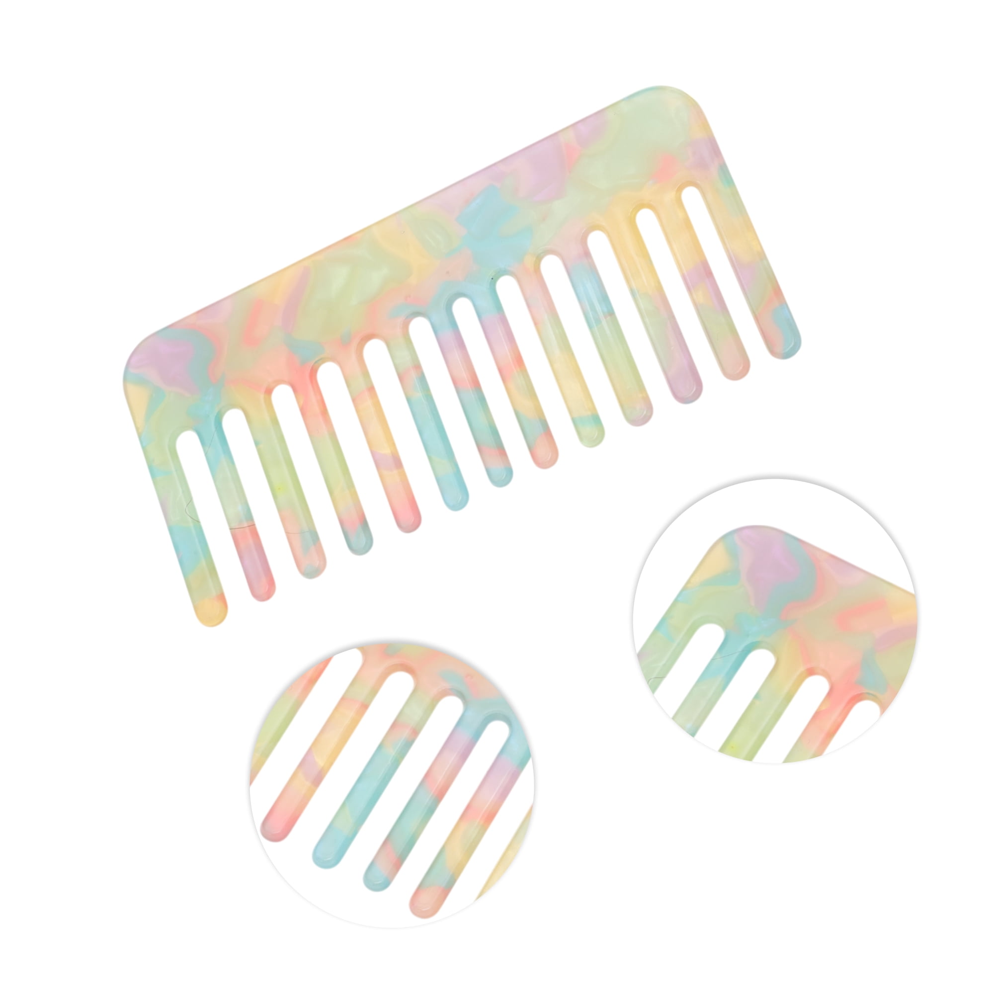 Unique Bargains 1 Pc Vintage Portable Wide Tooth Comb for All Hair Types Multicolored