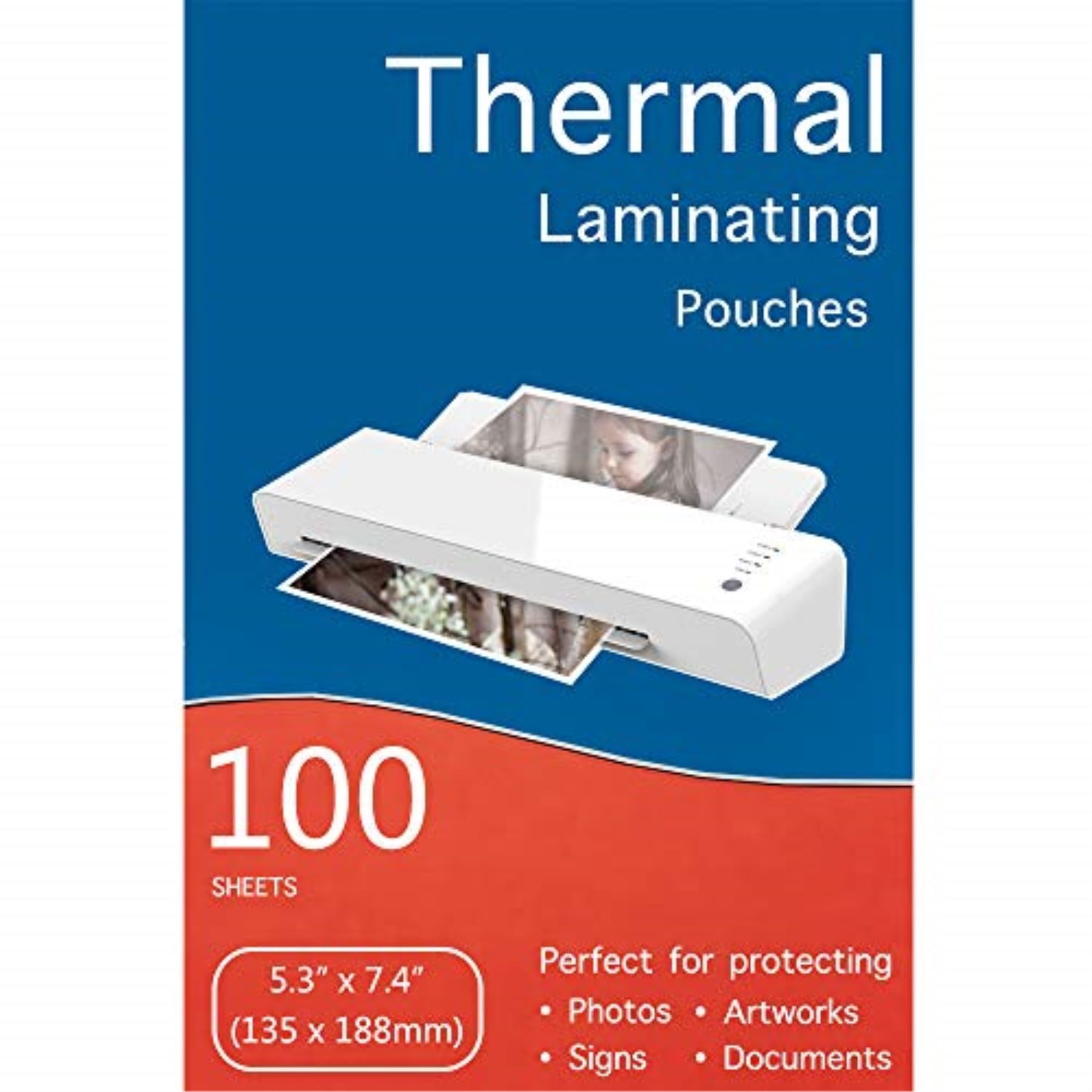 hoanvi photo safe laminating sheets, 5.3" x 7.4" wrinkle free thermal