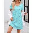 thumbnail image 3 of Avidlove Cotton Nightgowns for Women Short Sleeve Sleep Shirts Soft Nightdress Sleepwear, 3 of 6