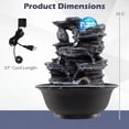 thumbnail image 3 of Costway Tabletop Water Fountain with Rolling Crystal Ball, Color-Changing LED Light, Pump, 3 of 11