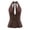 ZC Brown, variant on Leopard Tankini Tops for Women Swimwear V Neck Tie Back Sleeveless Bathing Suit Cami Tops Ruched Halter Crop Tops No Bottoms Khaki XXL