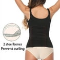 thumbnail image 5 of Women Waist Trainer Corset Zipper Vest Body Shaper Cincher Tank Top with Adjustable Straps, 5 of 6