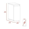 thumbnail image 4 of Atlin Designs Wood Bathroom Storage Cabinet with Liftable Top in White, 4 of 13