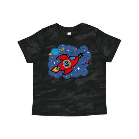 

Inktastic Rocket Ship 3rd Birthday Gift Toddler Boy Girl T-Shirt