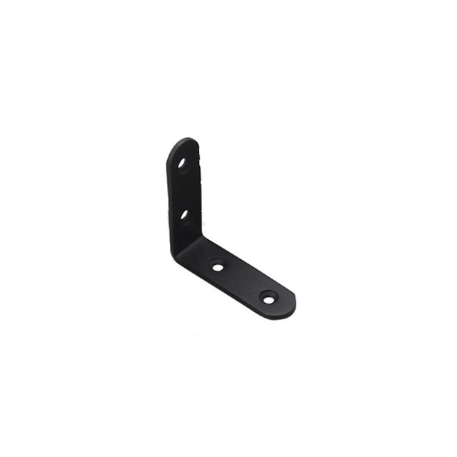 Soporte de esquina Soporte de esquina de 90 grados Soportes de ángulo recto Soporte de ángulo de acero inoxidable para muebles Estante de mesa de escritorio (3 piezas, negro)