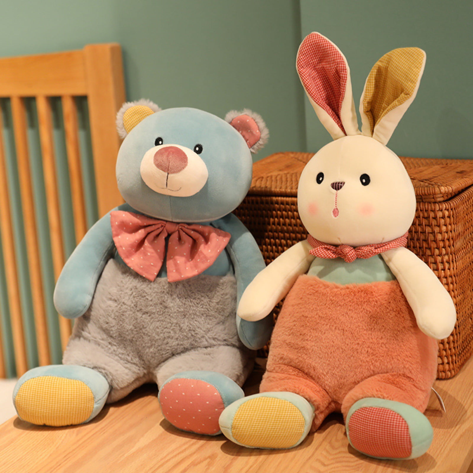 Warm Sunshine Bunny Plush Toy Soft Stuffed Rabbit Doll Cozy Decorative Pillow Gift