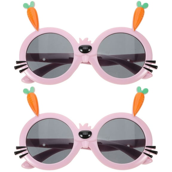 2 Pairs of Sunglasses Lovely Bunny Sunglasses Kids Cartoon Glasses for Party