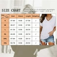 thumbnail image 6 of SHIBEVER V Neck Tops for Women Summer Shirts Casual Short Sleeve T Shirts Fashion Dolman Side Shirring Tunic Loose Solid Color White Tee Size M, 6 of 9