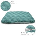 thumbnail image 3 of Feather Pet Bed, Continuous Simplistic Abstract Lines of Nature Body Tree Foliage, Chew Resistant Pad for Dogs and Cats Cushion with Removable Cover, 24" x 39", Dark Seafoam Slate Blue, by Ambesonne, 3 of 4