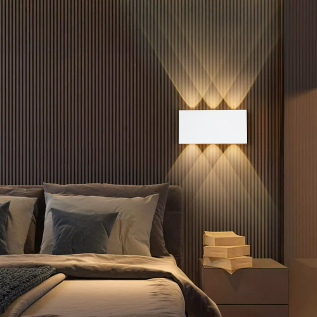 Aplique de Pared Con Pilas, Lámpara de Pared Inalámbrica de 3 Modos Luces de Pared Interiores LED Regulables Al Tacto Iluminacióna Arba-Abajo Magnética Recargable De 6W PARA