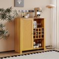 thumbnail image 5 of Sideboard Cabinet, Accent Storage Cabinet with Adjustable Shelves, Wine Rack for Home, Kitchen, Dining Room - SMT-WR034OAK, 5 of 5