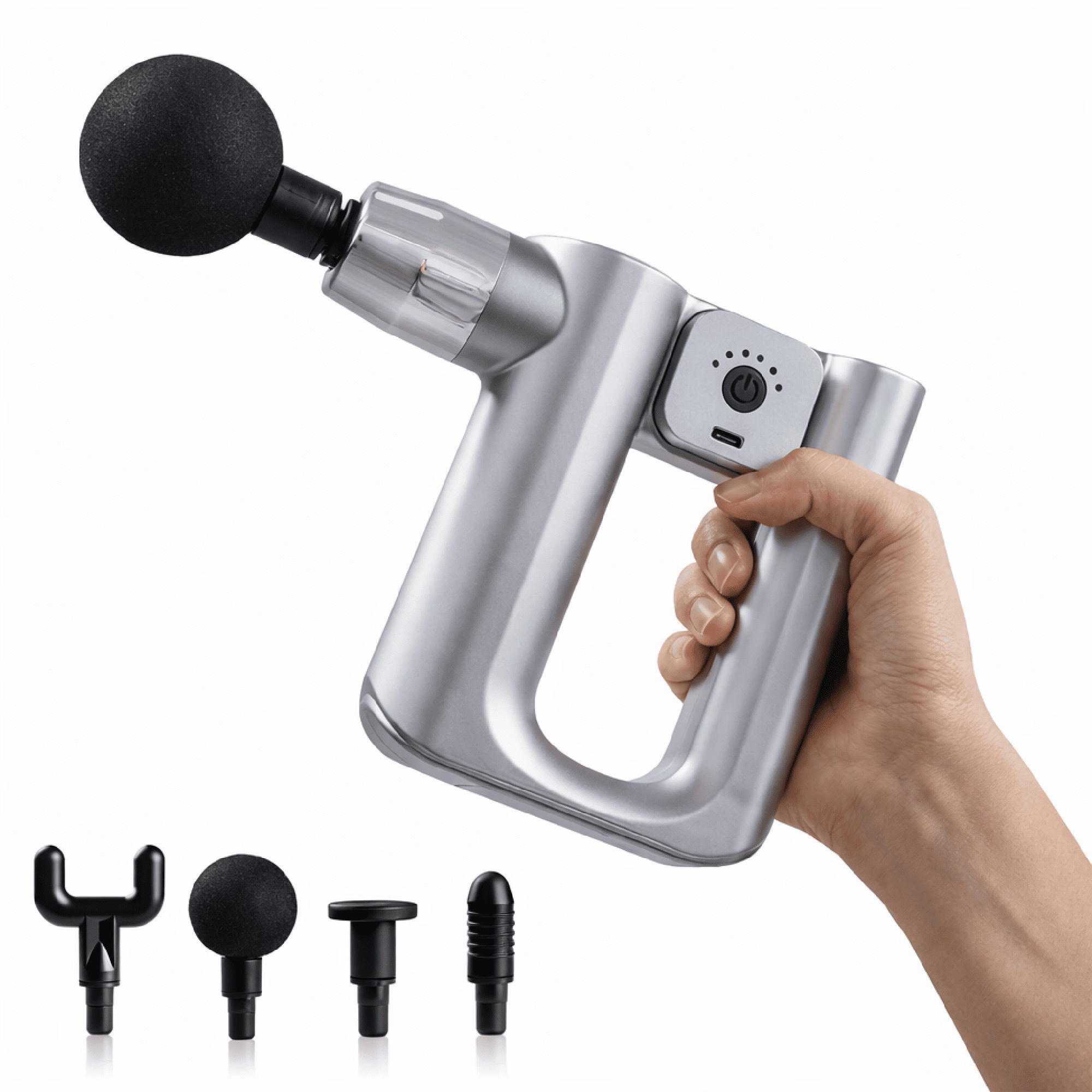 Daiwa Felicity Robo Touch Deep Tissue Massage Gun – Portable Percussion Therapy for Back, Shoulders & Legs – Brushless Motor, Multi-Head Attachments, Quiet & Rechargeable