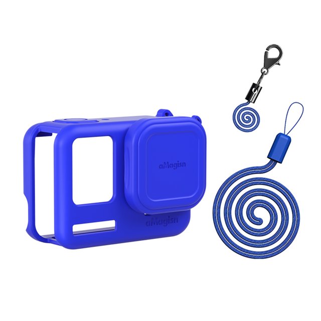 aMagisn AC19 Silicone Camera Protectiv Kit Camera Protector Case + Lense Cover + 2 Straps Compatible with Insta 360 Ace Pro Camera