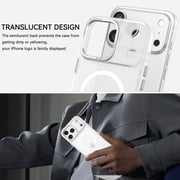 DOMAVER Magnetic for iPhone 18 Pro Case / iPhone 17 Pro Case (6.3) - Slim Fit Matte Translucent Cover | MagSafe Compatible | Shockproof Anti-Yellowing | White