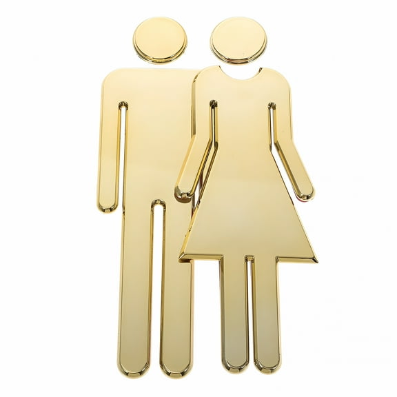 LAMIRO Men's and Women's Bathroom Signs Womens Washroom Door Decor Emblems Identification Signage bathroom signs decor