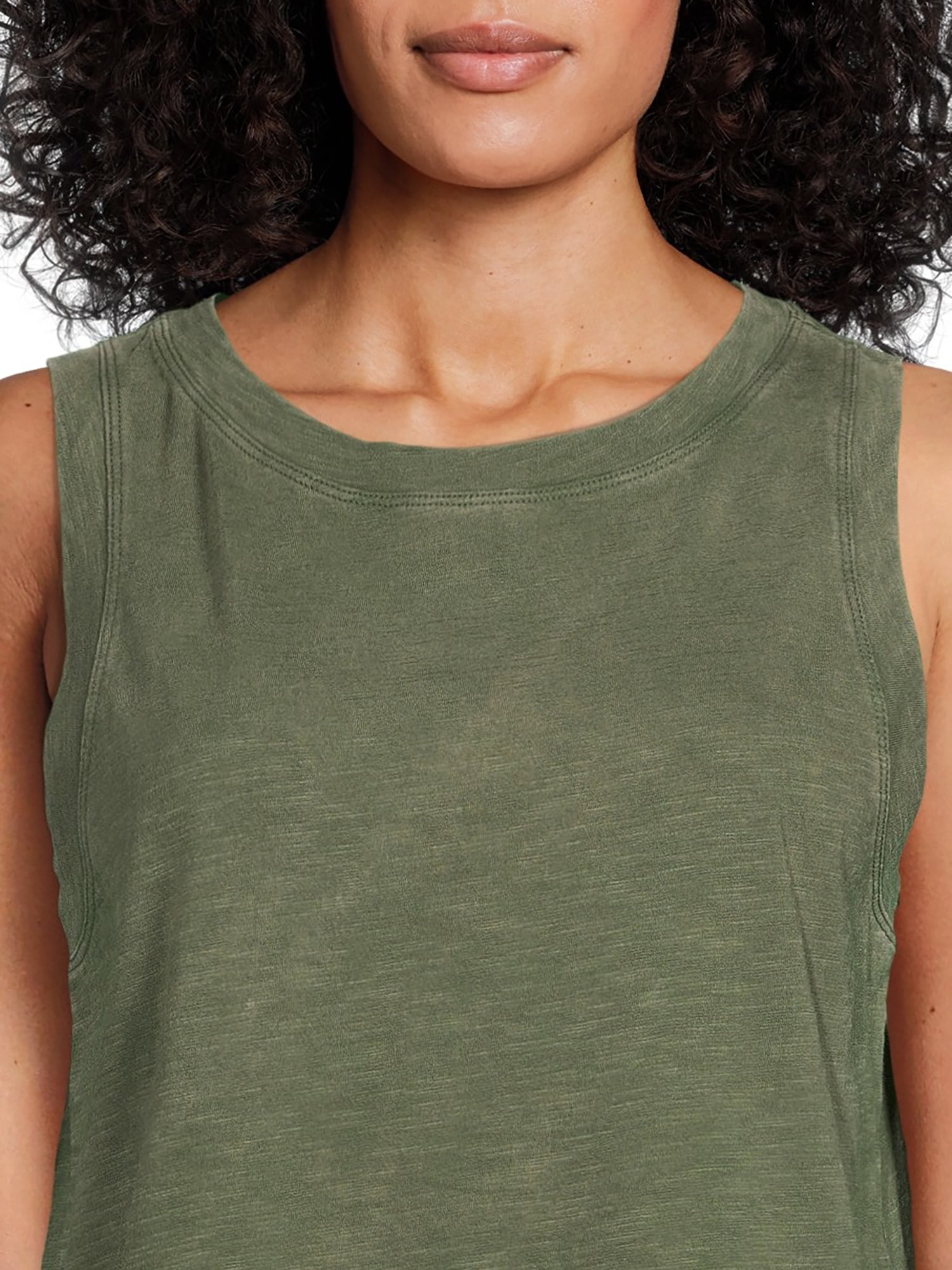 Time and Tru Women's Mineral Wash Tank Top, Sizes XS-XXXL