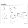 thumbnail image 2 of Kingston Brass KB1638LL Tub and Shower Faucet With, Brushed Nickel, 2 of 2