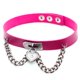 thumbnail image 1 of Minnieouse Punk PU cuero gargantilla cadena colgante corazón collares mujeres niñas gargantilla señora regalo joyería Ropa, zapatos y accesorios Miscelánea Rosa roja Minnieouse PS11278-14, 1 of 6