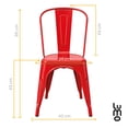 thumbnail image 3 of Silla Tolix 4 Pzas Comedor Casa Restaurante Exterior Jardin rojo, 3 of 8