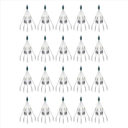 Quaqdae 20X Alabama Umbrella Rigs for Bass Stripers Fishing Freshwater Fishing Swimbait Lures Rig Kit Blue