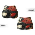 thumbnail image 5 of Yiaed Abstract Skull Guitar Art Print Women's Athletic Shorts Running Shorts Sporty Short High Waisted Elastic Workout Shorts for Yoga Gym Running & Sports -Small, 5 of 7