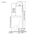 thumbnail image 5 of Wowow Waterfall Single-Handle Freestanding Tub Faucet with Handshower, Floor Mounted Tub Filler Faucet in Oil Rubbed Bronze, 5 of 5