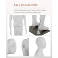 thumbnail image 2 of FDW 73 inch Adjustable Male Mannequin with Stable Base Stand, Perfect for Display, 2 of 7