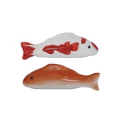 Creative Co-op Set of 2 4 Assorted Koi Fish Floatable Figurines