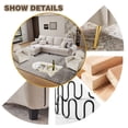 thumbnail image 6 of Jarenie Linen Sectional Sofa Living Room Set Beige, 6 of 7