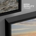 thumbnail image 4 of wall26 Framed Canvas Print Wall Art Set Fishing Boat on Beach Sand at Sunset Nature Wilderness Photography Realism Rustic Colorful Ultra for Living Room, Bedroom, Office - 16"x24"x3 Black, 4 of 5