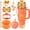 B2-Tigerlily Plum, variant on Bling Accessories for Stanley Cup 40oz & 30oz Tumbler including Silicone Cute Bow Straw Topper Cover, Silicone Boot for Stanley Cup,Leather Water Bottle Handle Strap, Charms