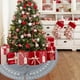 thumbnail image 1 of Ganfancp Regalo de Lana de Punto Falda de Navidad Decoración Festiva Suministros Venue Decoración Vintage Copo de Nieve 36 Pulgadas Rebajas Flash Deals 1* Falda para Árbol, 1 of 6