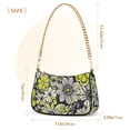 thumbnail image 3 of FORMRS Womens Shoulder Bag with Chain Strap Clutch Purse Cute Tote Handbag, Beige Flower Pattern, 3 of 7