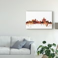 thumbnail image 3 of Trademark Fine Art 'Detroit Michigan Skyline Red' Canvas Art by Michael Tompsett, 3 of 4