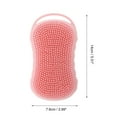 thumbnail image 4 of Unique Bargains 1 Pc Hangable Soap Shape Bath Brush Shower Brush Pink, 4 of 6